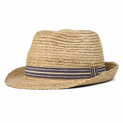 Stro hoed - Gårda Marzagan Raffia Trilby (naturel/blauw)