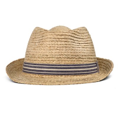 Stro hoed - Gårda Marzagan Raffia Trilby (naturel/blauw)