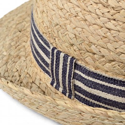 Stro hoed - Gårda Marzagan Raffia Trilby (naturel/blauw)