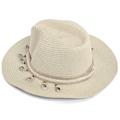 Stro hoed - Gårda Nerja Fedora (beige)