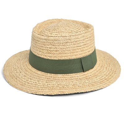 Stro hoed - Gårda Palma Gambler (natuur/groen)