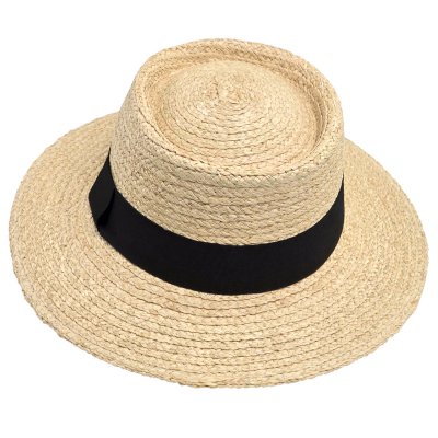 Stro hoed - Gårda Palma Gambler (naturel/zwart)