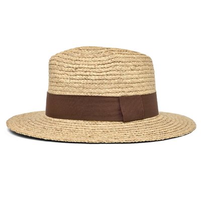 Stro hoed - Gårda Positano Fedora (naturel/bruin)