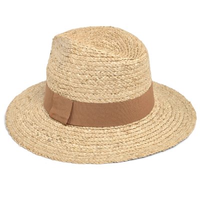 Stro hoed - Gårda Positano Fedora (naturel/kaki)
