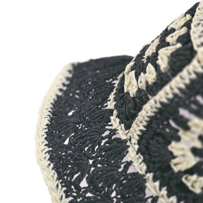 Stro hoed - Gårda Rhodes Bucket hat (zwart)