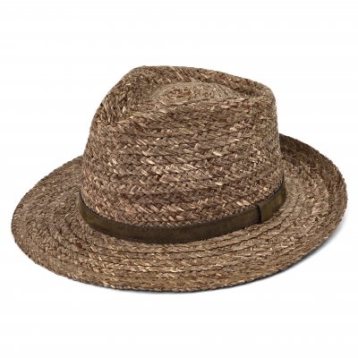 Stro hoed - Gårda Tenerife Raffia Fedora (naturel/bruin)