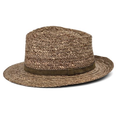 Stro hoed - Gårda Tenerife Raffia Fedora (naturel/bruin)