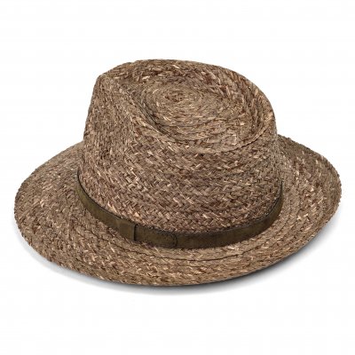 Stro hoed - Gårda Tenerife Raffia Fedora (naturel/bruin)
