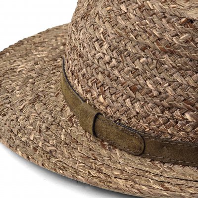 Stro hoed - Gårda Tenerife Raffia Fedora (naturel/bruin)