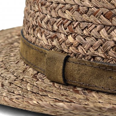 Stro hoed - Gårda Tenerife Raffia Fedora (naturel/bruin)