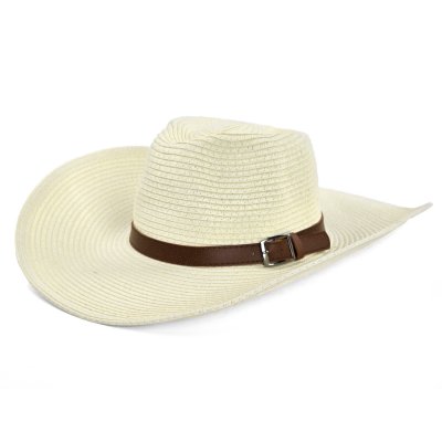 Stro hoed - Gårda Thessaloniki Western Hat (wit)