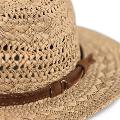 Stro hoed - Gårda Toulon Fedora (khaki)