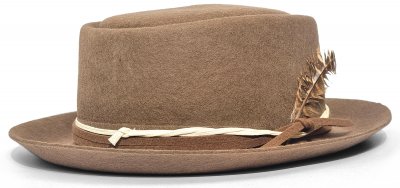 Hoeden - Gårda Corby Pork Pie (lichtbruin)