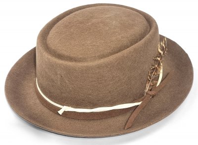 Hoeden - Gårda Corby Pork Pie (lichtbruin)