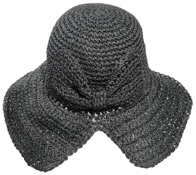 Stro hoed - Gårda Serafina (zwart)