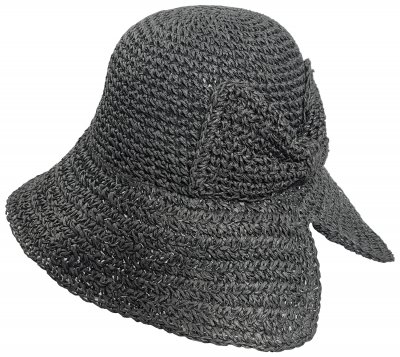 Stro hoed - Gårda Serafina (zwart)