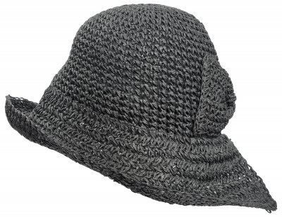 Stro hoed - Gårda Serafina (zwart)