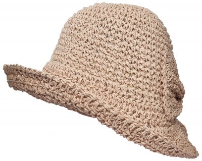 Stro hoed - Gårda Serafina (roze)