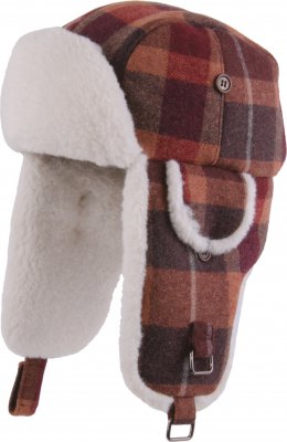 Pilotenmuts - MJM Trapper Hat with Faux Lambskin (Rood)